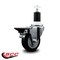 Service Caster 3.5'' Black Poly Swivel 1-1/2'' Expanding Stem Caster with Brake SCC-EX20S3514-PPUB-BLK-PLB-112 - alternate 4